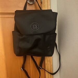 Small Black leather backpack